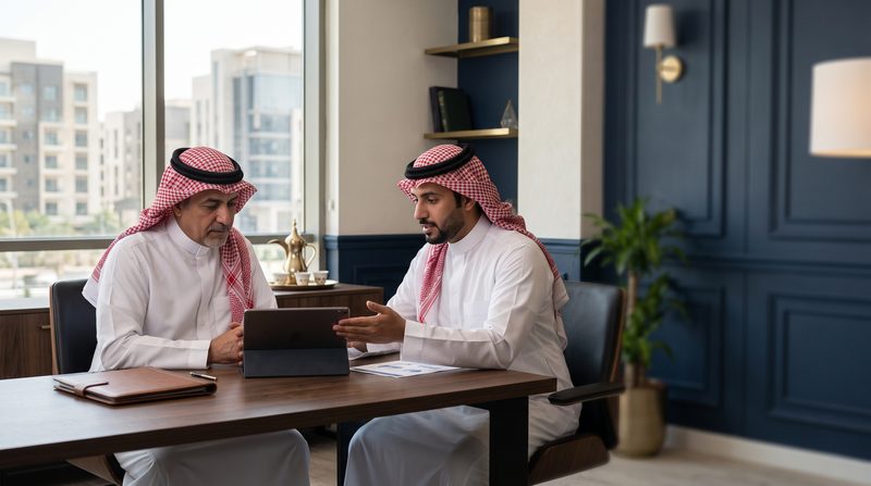 مبنى سكني مؤجَّر ومدخله المشترك